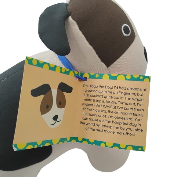 Yogibo Mates Diogo The Dog 11” Sensory Microbead Filling Plush Therapy Huggable - Picture 3 of 3